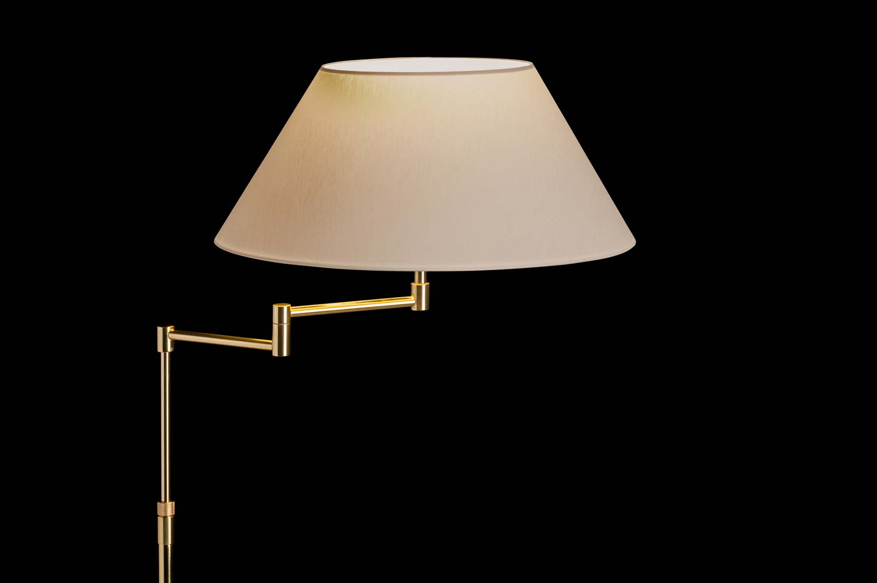 Holtkötter Stehleuchte Messing matt/Chintz champanger 6348-1-9+709-38-4
