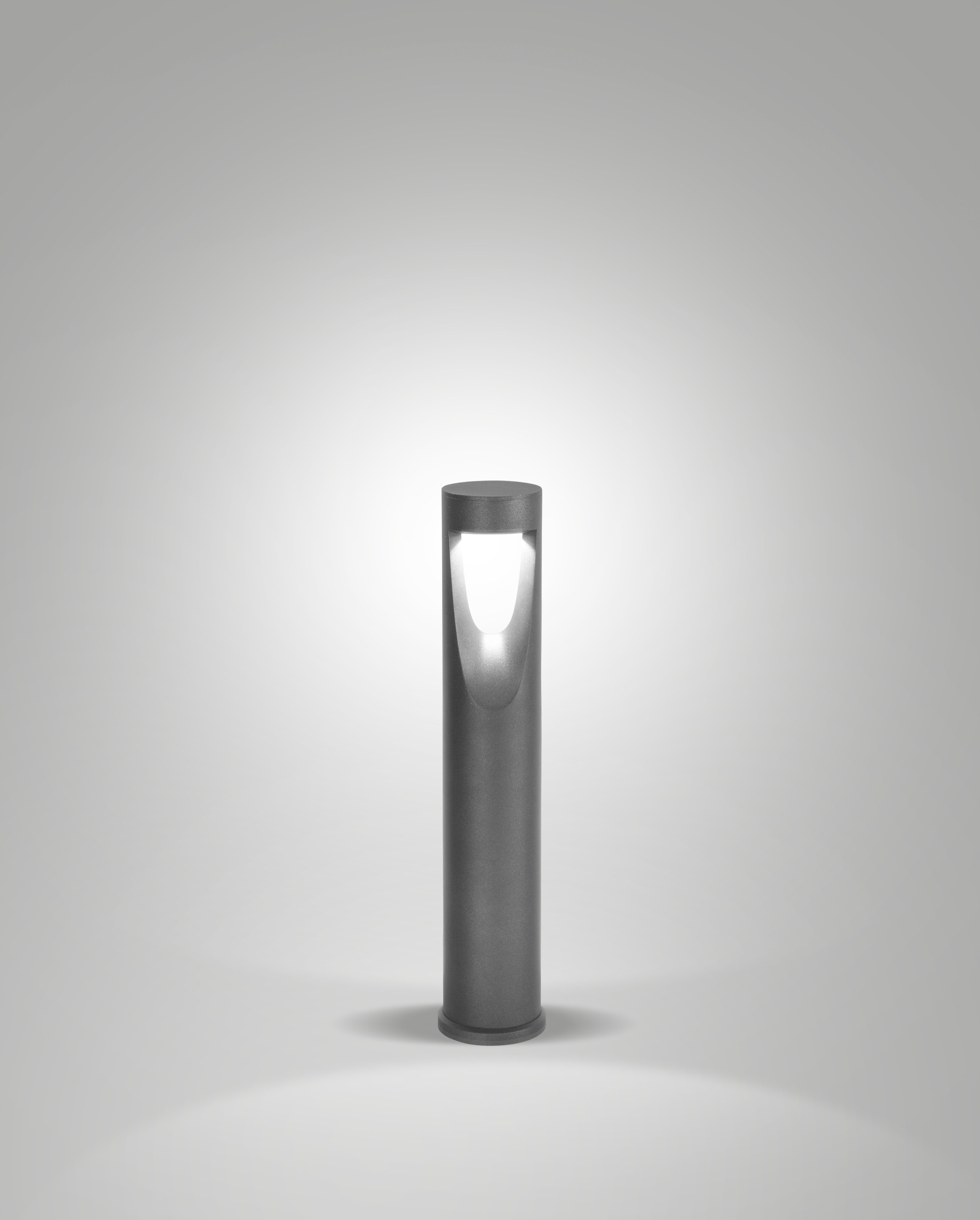 Fabas Luce LED-Pollerleuchte TEO SHINY BLACK 60cm 6529-10-204