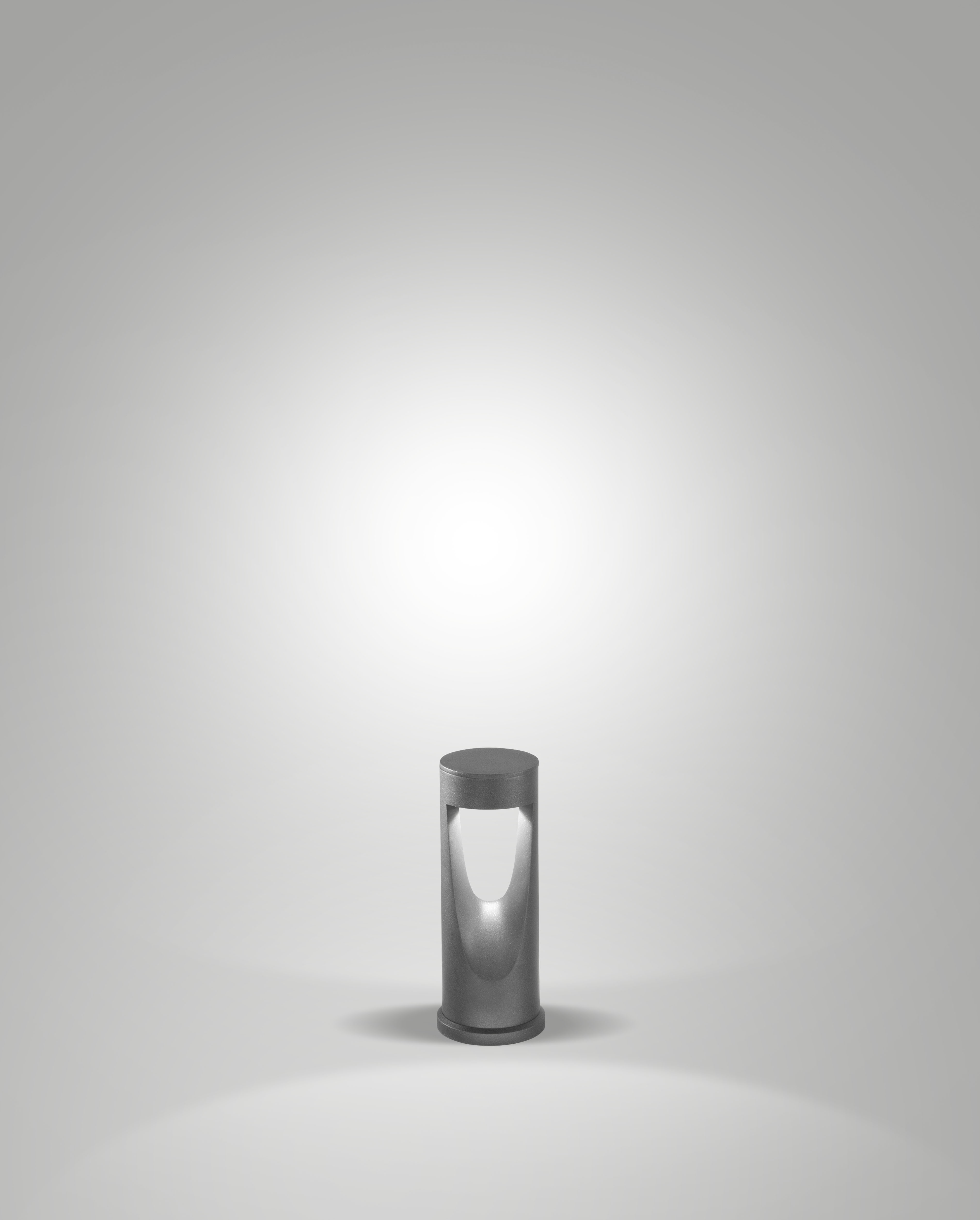 Fabas Luce LED-Pollerleuchte TEO SHINY BLACK 30 cm 6529-11-204