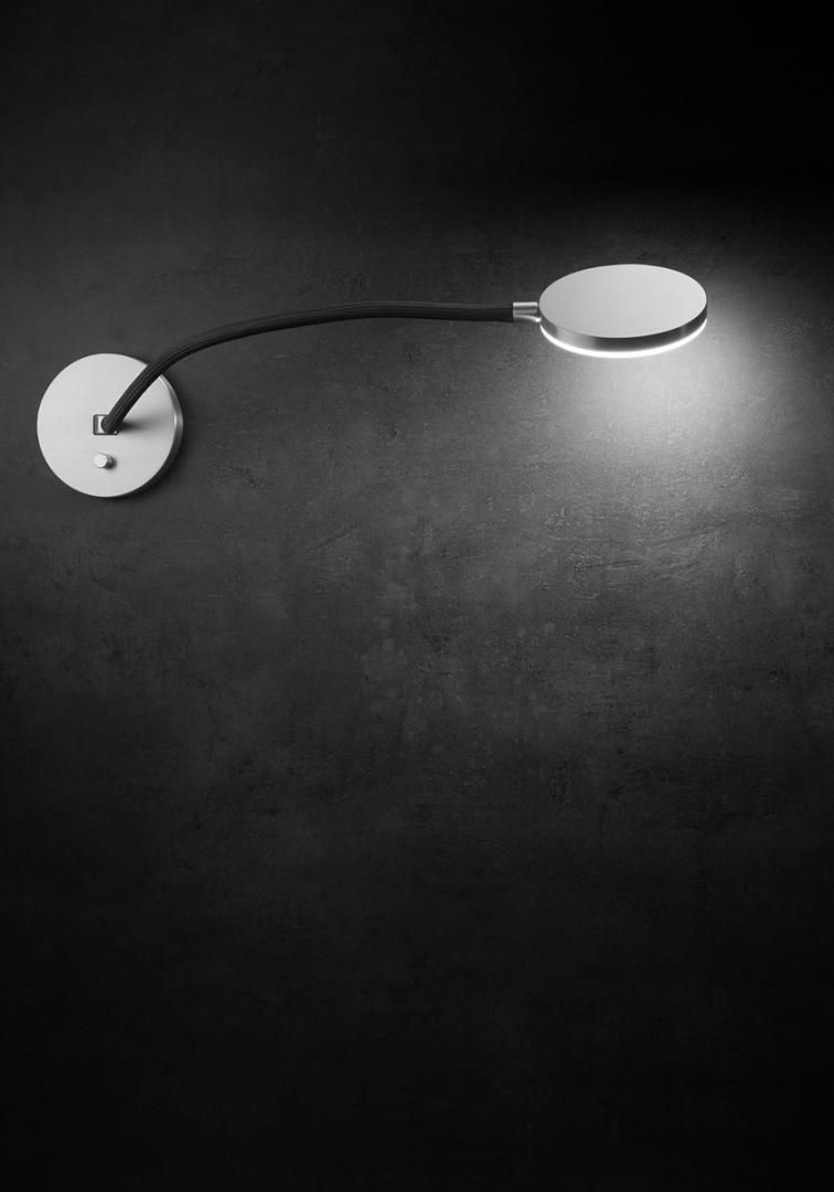 Holtkötter LED-Wandleuchte FLEX Alu/schwarz 9922-1-795
