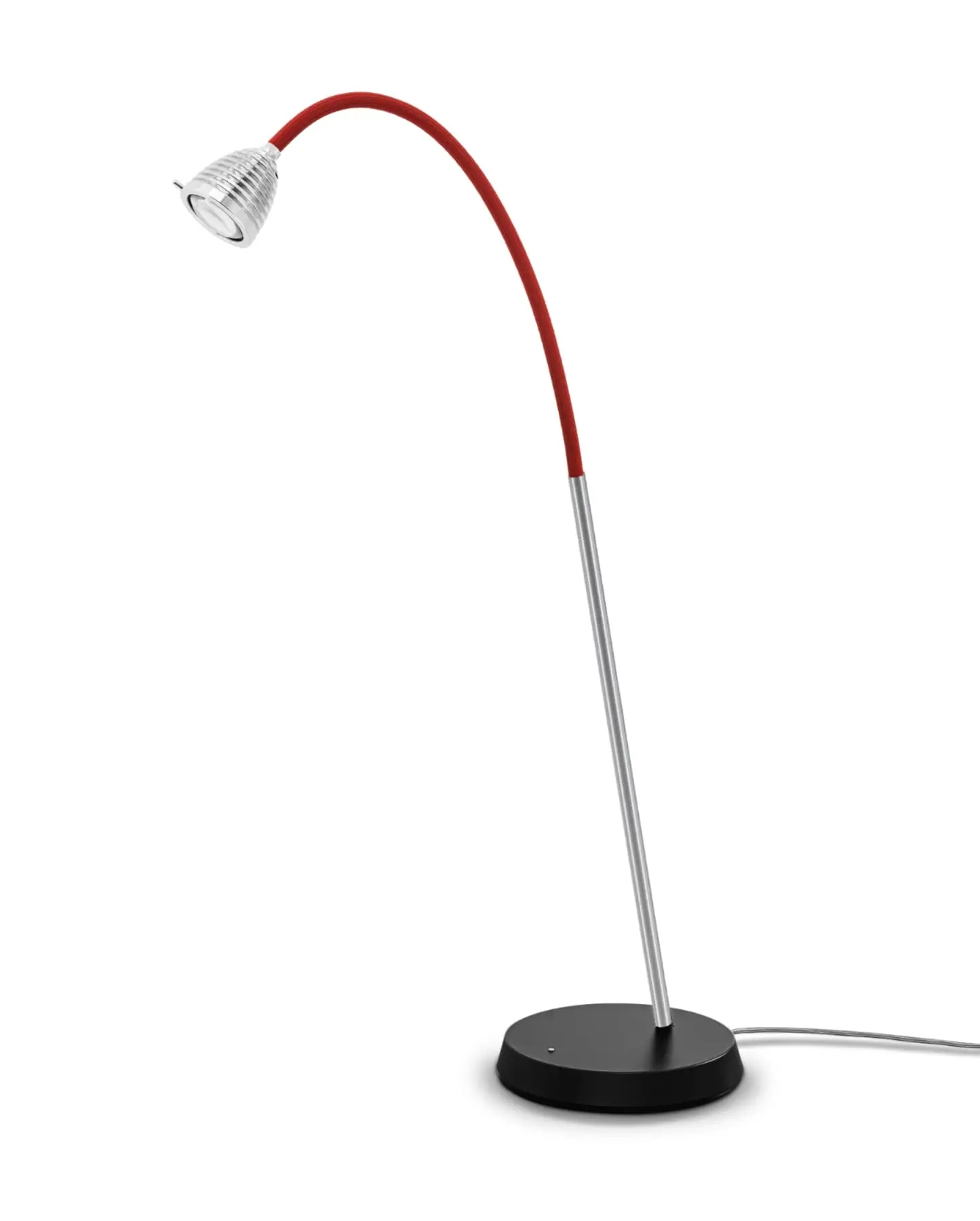 Less ́n ́more ATHENE LED-Tischleuchte, 45 cm Flexwelle Rot, Kopf Alu, Casambi A-TL3-C-KA-FTR