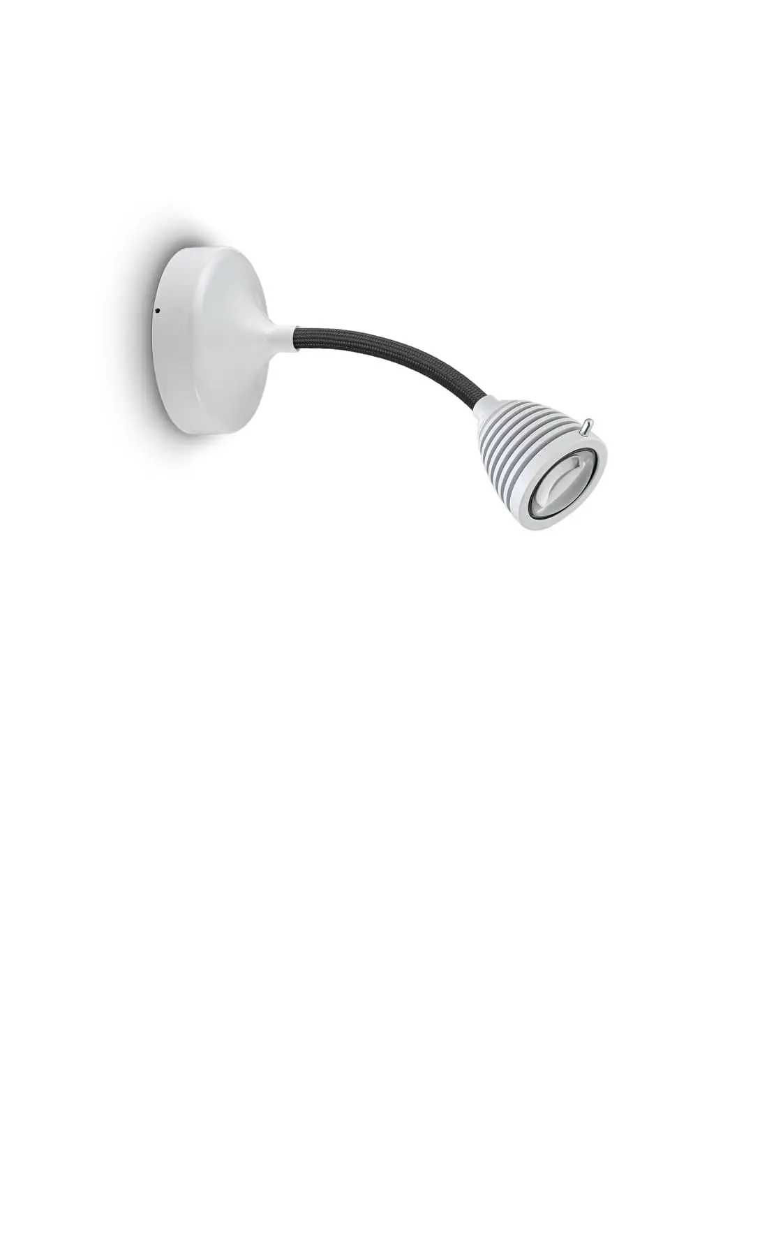 Less ́n ́more ATHENE LED-Wand- /Deckenleuchte, 15 cm Flexwelle Anthrazit, Kopf Weiß, mit Tastdimmer A-WDL1-S-KW-FTA
