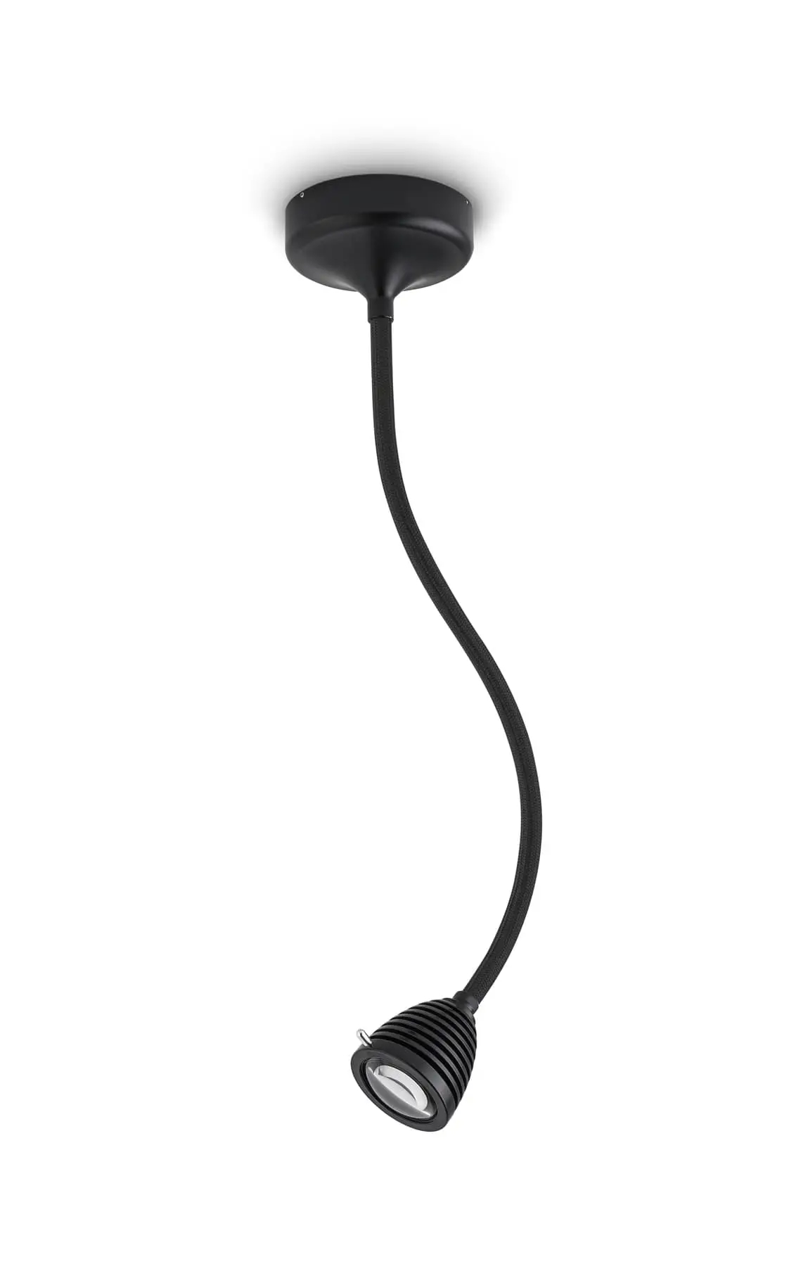 Less ́n ́more ATHENE LED-Wand- /Deckenleuchte, 45 cm Flexwelle Schwarz, Kopf Schwarz, Dali A-WDL2-D-KS-FTS