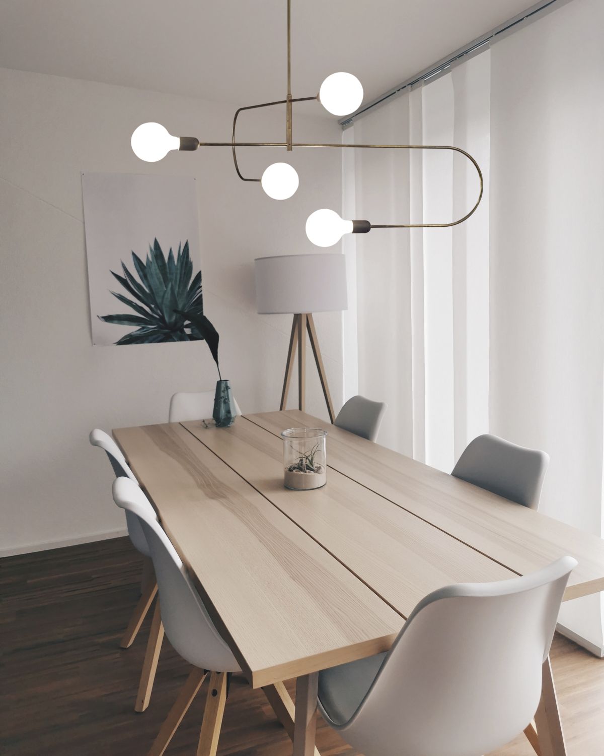 Cattaneo LED-Pendelleuchte SMITH rohes Messing 120x72cm 904/4 S-Raw Brass