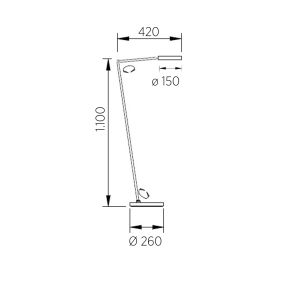 Knapstein LED-Leseleuchte TESSA Nickel 41.990.05