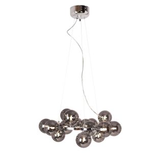 Pendelleuchte SPLENDOR chrom/rauchgrau