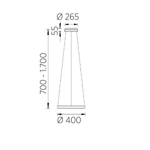 Knapstein LED-Pendelleuchte LISA 40cm schwarz DIM-TO-WARM 51.512.07