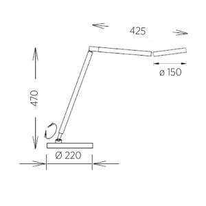 Knapstein LED-Tischleuchte TESSA Bronze 61.628.34
