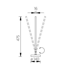 Knapstein LED-Tischleuchte KOSMA Nickel 61.629.05