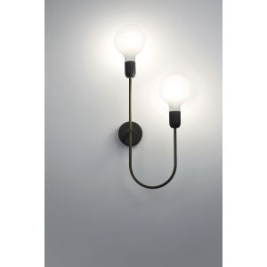 Cattaneo LED-Wandleuchte Smith Wall 22x50 cm rohes Messing 904/2 A-Raw Brass