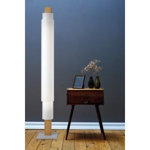 LED-Stehleuchte STELE 176cm Holz/Lunopal