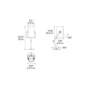 Diesel Tischleuchte FORK anthrazit/ivory 505011