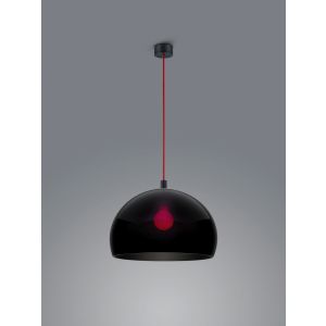 Pendelleuchte DORO schwarz 40cm (rotes Kabel)