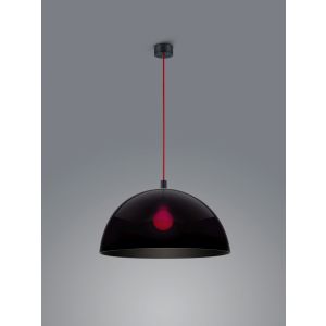 Helestra Pendelleuchte DORO Schwarz matt/rot Schwarz 50 cm 16/2340.75/5098