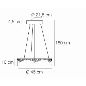 Elesi Luce Pendelleuchte Gaia Suspension 30/45/60 cm 04531/04532/04533