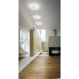 Fabas Luce LED-Wand-/Deckenleuchte BARD 27x27cm weiß