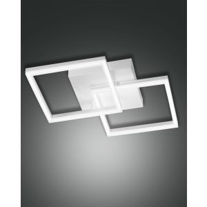 Fabas Luce LED-Wand-/Deckenleuchte BARD 45x45cm weiß