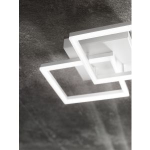Fabas Luce LED-Wand-/Deckenleuchte BARD 45x45cm weiß