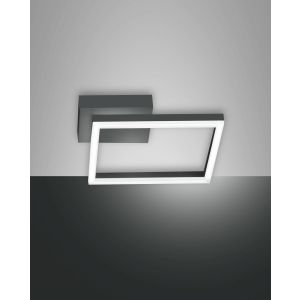 Fabas Luce LED-Deckenleuchte BARD Anthrazit 30x30 cm 3394-23-282