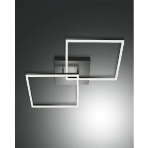 Fabas Luce LED-Deckenleuchte BARD Anthrazit 65x65 cm 3394-66-282