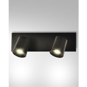 Fabas Luce 2er-Deckenspot MODO Schwarz 35 cm 3451-82-101