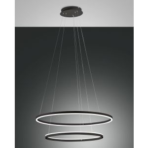 2er-LED-Pendelleuchte GIOTTO schwarz 60/80cm