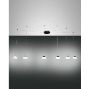 Fabas Luce 6er-LED-Pendelleuchte ARABELLA weiß 3547-46-102