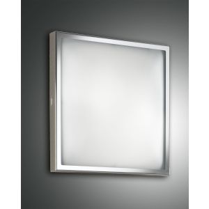 Fabas Luce LED-Deckenleuchte OSAKA 30x30cm Chrom glänzend 3565-61-138