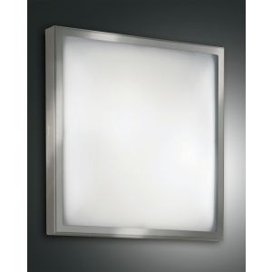 Fabas Luce LED-Deckenleuchte OSAKA 40x40cm Nickel 3565-65-178