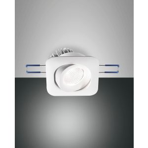 Fabas Luce LED-Einbauleuchte SIGMA weiß eckig (schwenkbar) 3445-72-345