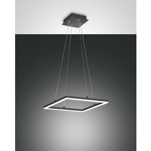 Fabas Luce LED-Pendelleuchte BARD 42x42cm anthrazit 3394-40-282