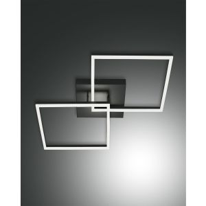 Fabas Luce LED-Wand-/Deckenleuchte BARD 65x65cm anthrazit 3394-65-282