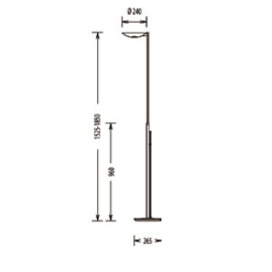 GKS Knapstein LED-Deckenfluter CORA Messing matt 41.979.03