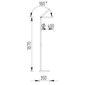 GKS Knapstein LED-Deckenfluter LANA Nickel 41.983.05