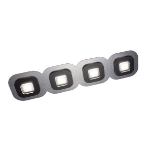 LED-Deckenleuchte AP 96x24cm Alu/schwarz