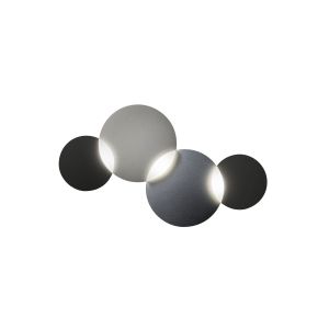 3er-LED-Wand-/Deckenleuchte CIRC graphit/silber