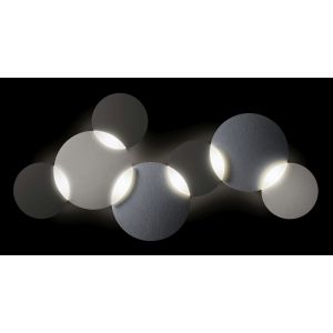 6er-LED-Deckenleuchte CIRC SMART graphit/silber