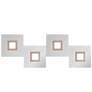 Grossmann LED-Deckenleuchte KARREE 80x30cm Alu/pastellkupfer 74-783-266