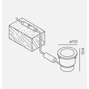 IP44 LED-Bodeneinbauspot IN CONNECT asymmetric Edelstahl 2700K 91081-27-CO