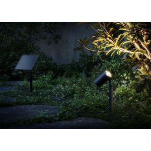 IP44.de Leuchten LED-Akku-Solar-Erdspießleuchte PIEK MINI schwarz 93076-BL