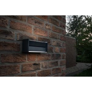 IP44.de LED-Wand-/Deckenaußenleuchte SLAT 16W braun 91130-CB