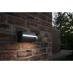 IP44.de LED-Wand-/Deckenaußenleuchte SLAT 16W braun 91130-CB