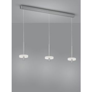 LED-3er-Pendelleuchte KEA Nickel