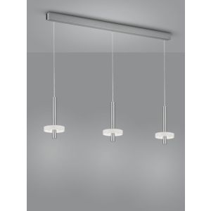 LED-3er-Pendelleuchte KEA Nickel