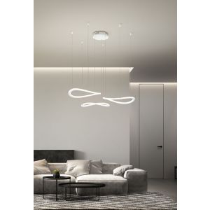 Fabas Luce 3er-LED-Pendelleuchte TIRRENO Weiß 3711-47-102