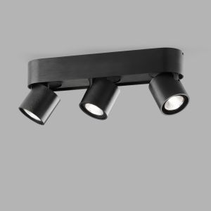 3er-LED-Deckenspot AURA schwarz