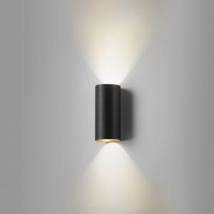 LED-Wandleuchte ZERO 15cm schwarz/gold