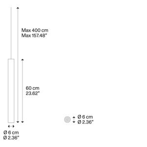 Lodes Pendelleuchte A-TUBE 30cm/60cm/100cm 09622