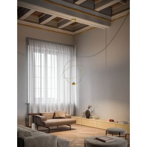 Lodes LED-Pendelleuchte ELARA 60cm/80cm schwarz/gold 2700K/3000K 20621