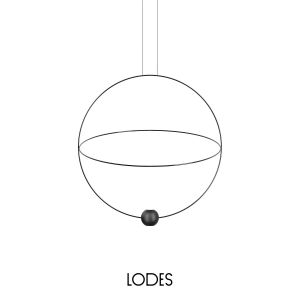 Lodes LED-Pendelleuchte ELARA 60cm/80cm schwarz/gold 2700K/3000K 20621